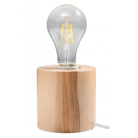 Lampe de table Salgado Bois Bois naturel 1 ampoule 10cm|Lampes à poser|Luminaire Center