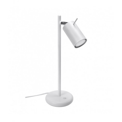 Lampe de table Ring Desk Acier blanc 1 ampoule 43cm|Lampes à poser|Luminaire Center