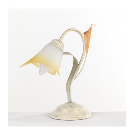 Lampe de table LUCREZIA Verre,Métal Ivoire|Lampes à poser|Luminaire Center
