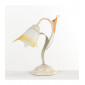 Lampe de table LUCREZIA Verre,Métal Ivoire|Lampes à poser|Luminaire Center