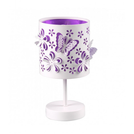 Lampe de table TITILLA Métal Blanc,Violet|Lampes à poser|Luminaire Center