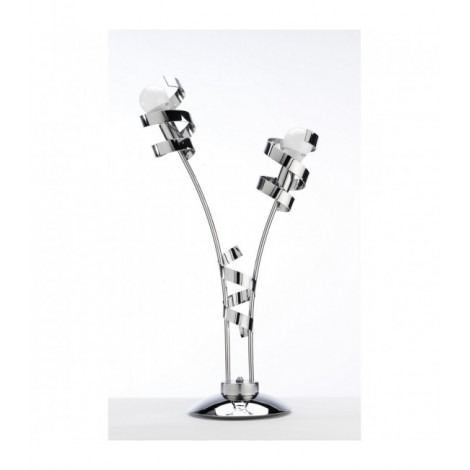 Lampe de table ZOE Ribbon 2 Light Métal Chrome|Lampes à poser|Luminaire Center