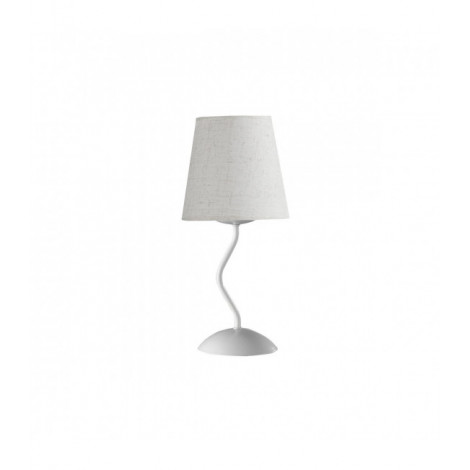 Lampe de table MARGOT Métal,Tissu Blanc|Lampes à poser|Luminaire Center