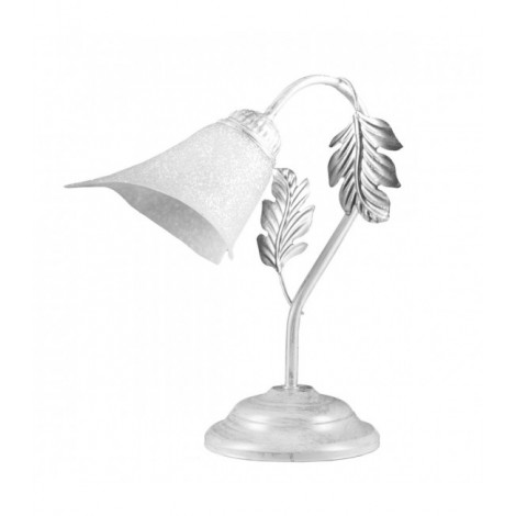 Lampe de table MARILENA Métal,Verre Argent,Blanc|Lampes à poser|Luminaire Center