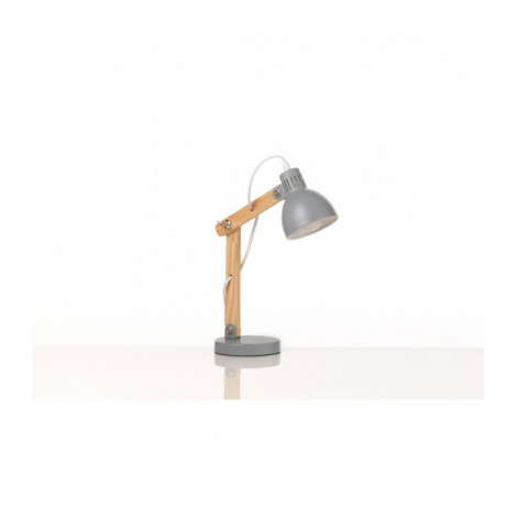 Lampe de table NORA Bois,Métal Bois,Gris|Lampes à poser|Luminaire Center
