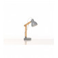 Lampe de table NORA Bois,Métal Bois,Gris|Lampes à poser|Luminaire Center