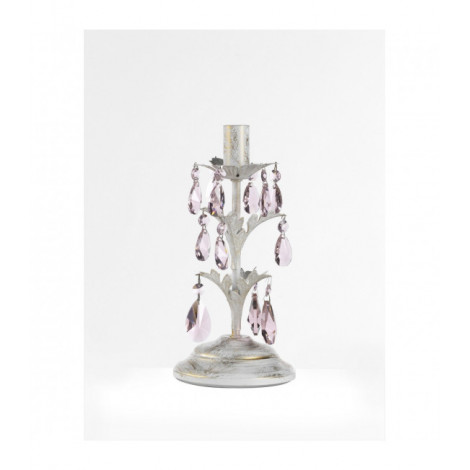 Lampe de table KATE Métal,Verre Ivoire,Rose|Lampes à poser|Luminaire Center