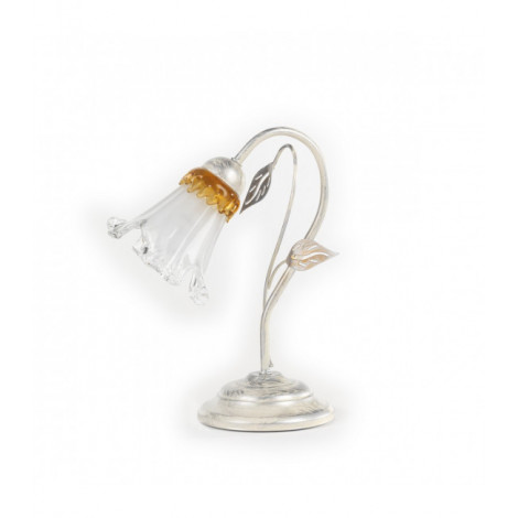 Lampe de table LANCIA Verre,Métal Blanc|Lampes à poser|Luminaire Center