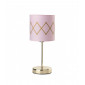 Lampe de table ROSITA Métal,Tissu Rose|Lampes à poser|Luminaire Center