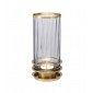 Lampe de table Arno Verre,Acier Laiton vieilli, verrerie fumée|Lampes à poser|Luminaire Center