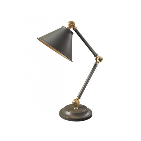 Lampe de table Provence Métal Gris, Laiton vieilli|Lampes à poser|Luminaire Center