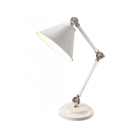 Lampe de table Provence Métal Blanc, Nickel|Lampes à poser|Luminaire Center