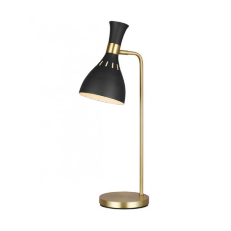 Lampe de table Joan Acier Noir minuit / Laiton bruni|Lampes à poser|Luminaire Center