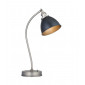 Lampe de table Franklin Acier Peinture noire mate, étain vieilli|Lampes à poser|Luminaire Center