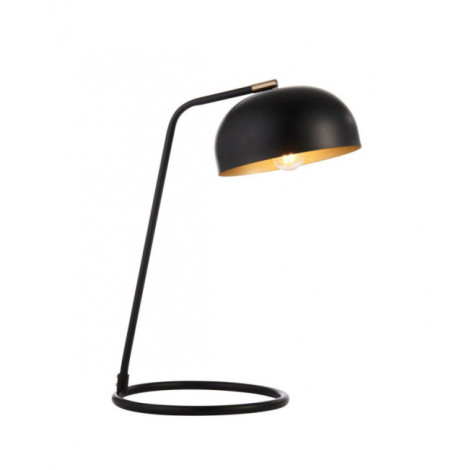 Lampe de table Brair Acier Peinture noir mat et laiton antique|Lampes à poser|Luminaire Center