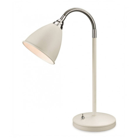 Lampe de table Bari Blanc avec Chrome|Lampes à poser|Luminaire Center