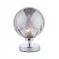 Lampe de table Esben Chrome poli, verre fumé|Lampes à poser|Luminaire Center