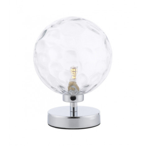 Lampe de table Esben Chrome poli, verre moulé|Lampes à poser|Luminaire Center