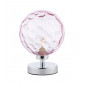 Lampe de table Esben Chrome poli, verre rose|Lampes à poser|Luminaire Center