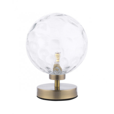 Lampe de table Esben Laiton antique, verre moulé|Lampes à poser|Luminaire Center