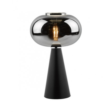 Lampe de table Jensen Noir satiné,Verre fumé|Lampes à poser|Luminaire Center