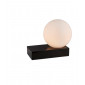 Lampe de table Zeus Marbre,verre Marbre noir et verre opale brillant|Lampes à poser|Luminaire Center
