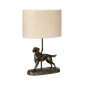 Lampe de table Rufus Résine,toile de jute Patine Bronze|Lampes à poser|Luminaire Center