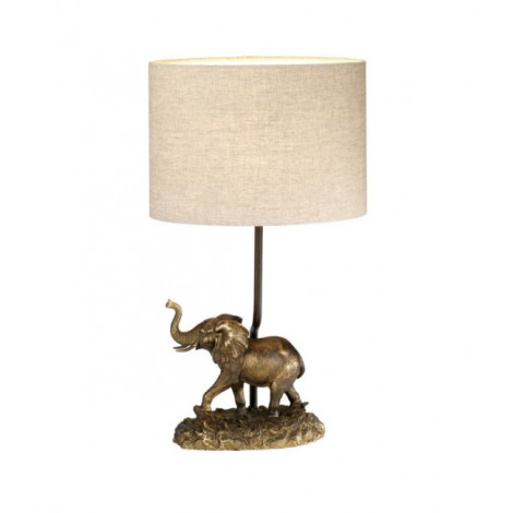 Lampe de table Sabi Résine,toile de jute Patine Bronze|Lampes à poser|Luminaire Center