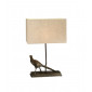 Lampe de table Halkirk Résine,toile de jute Patine Bronze|Lampes à poser|Luminaire Center