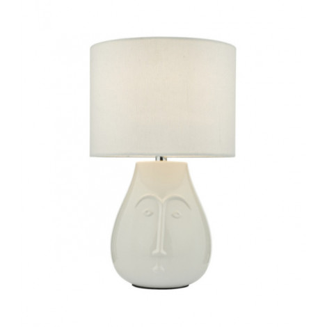 Lampe de table Boris Céramique Blanche|Lampes à poser|Luminaire Center