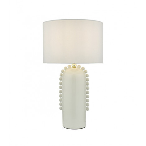 Lampe de table Dolce Or poli, céramique blanche|Lampes à poser|Luminaire Center