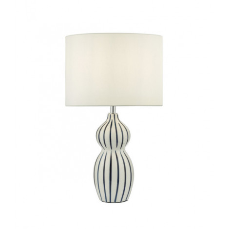 Lampe de table Evie Céramique blanche, céramique bleue|Lampes à poser|Luminaire Center