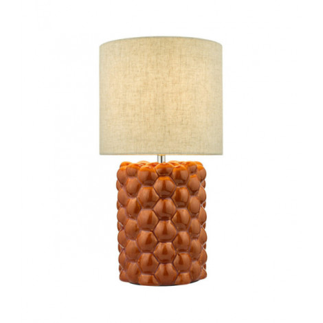 Lampe de table Jayden Glaçage réactif orange|Lampes à poser|Luminaire Center
