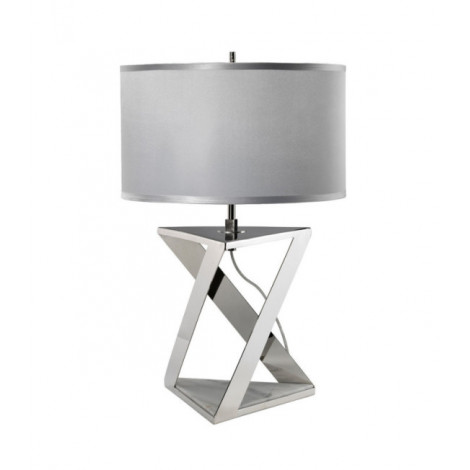Lampe de table Aegeus Acier Blanc, nickel poli|Lampes à poser|Luminaire Center