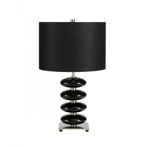 Lampe de table Onyx Porcelaine Noir|Lampes à poser|Luminaire Center
