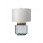 Lampe de table Luga Verre Ferronnerie Nickel Poli - Verrerie Transparente|Lampes à poser|Luminaire Center