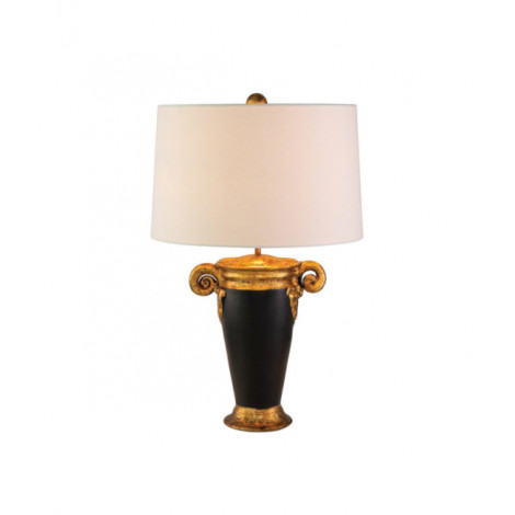 Lampe de table Gallier Tissu,résine,acier Noir,Or|Lampes à poser|Luminaire Center
