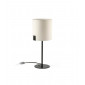 Lampe de table Nila Acier,Textile Noir mat avec teinte blanc cassé|Lampes à poser|Luminaire Center