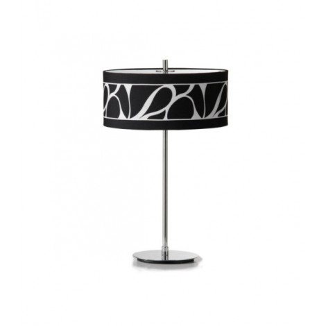 Lampe de table Manhattan Chrome poli, blanc givré|Lampes à poser|Luminaire Center