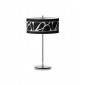 Lampe de table Manhattan Chrome poli, blanc givré|Lampes à poser|Luminaire Center