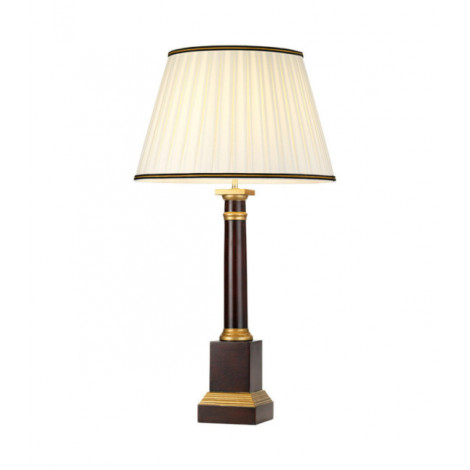 Lampe de table Louviers Bois,Coton Sang de bœuf|Lampes à poser|Luminaire Center