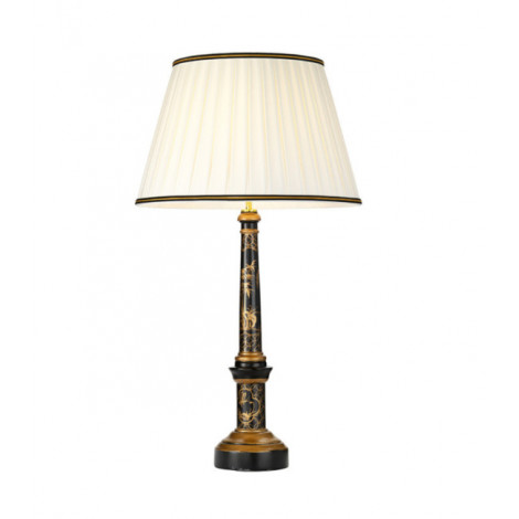 Lampe de table Strasbourg Bois Noir et Or|Lampes à poser|Luminaire Center