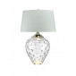 Lampe de table Samara Verre transparent,acier,fausse soie, Verre clair|Lampes à poser|Luminaire Center