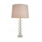 Lampe de table Annabelle Acier,verre cristal Cristal givré et lin naturel|Lampes à poser|Luminaire Center
