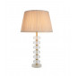 Lampe de table Annabelle Acier,verre cristal Cristal givré et soie d'huître|Lampes à poser|Luminaire Center