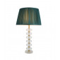 Lampe de table Annabelle Acier,verre cristal Cristal givré et soie de sapin|Lampes à poser|Luminaire Center