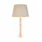 Lampe de table Adelie Acier,verre cristal Verre cristal blush et tissu gris|Lampes à poser|Luminaire Center