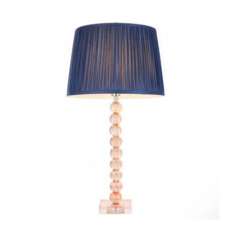 Lampe de table Adelie Acier,verre cristal Verre Cristal Blush & Soie Bleu Nuit|Lampes à poser|Luminaire Center