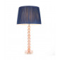 Lampe de table Adelie Acier,verre cristal Verre Cristal Blush & Soie Bleu Nuit|Lampes à poser|Luminaire Center