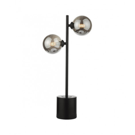 Lampe de table Spiral Noir mat, verre fumé|Lampes à poser|Luminaire Center